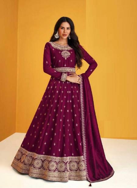 Aashirwad Heerva Heavy Wedding Wear Long Anarkali Silk Salwar Suit Collection